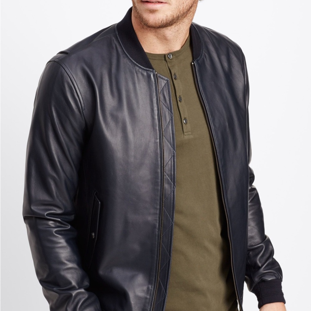 NWOT MENS Vince lambskin leather jacket XXL